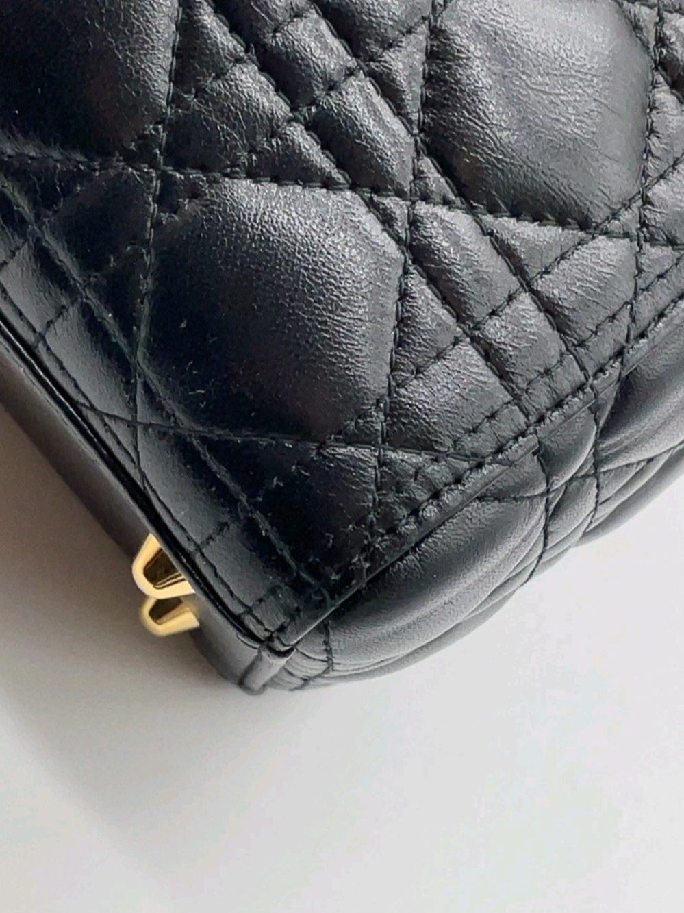Dior Black Quilted Leather Lady Dior Top-Handle Bag - Picture 16 of 16